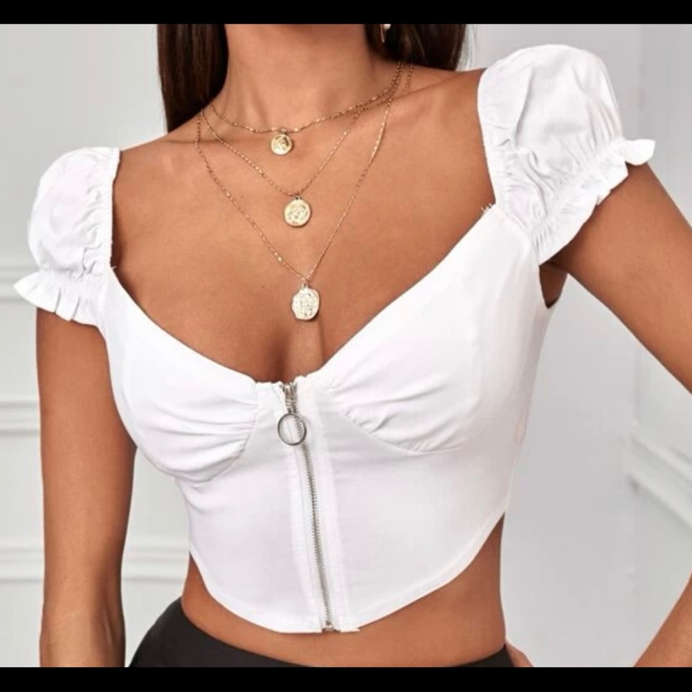 Crop top, corset style top